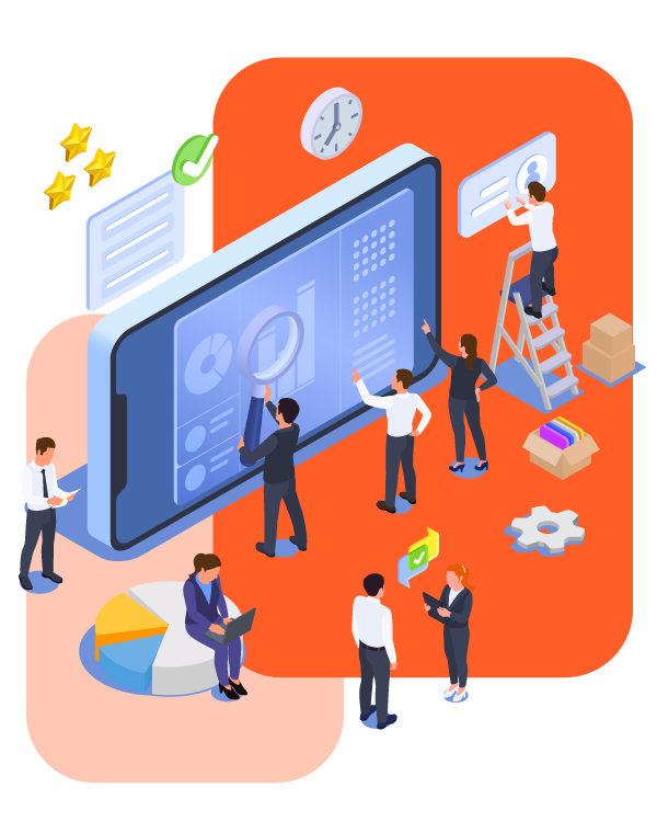 Resultados de marketing digital en pantalla: Conversión, tráfico y ventas Más tráfico, más conversiones, más ventas: Mockup de un móvil con métricas digitales optimizadas. La clave del éxito en marketing online para pymes y autónomos